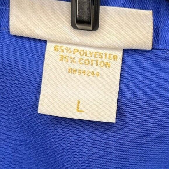 Tia Designs Women’s Blue Palm Tree Button Down Top Size L NWT - Picture 4 of 6